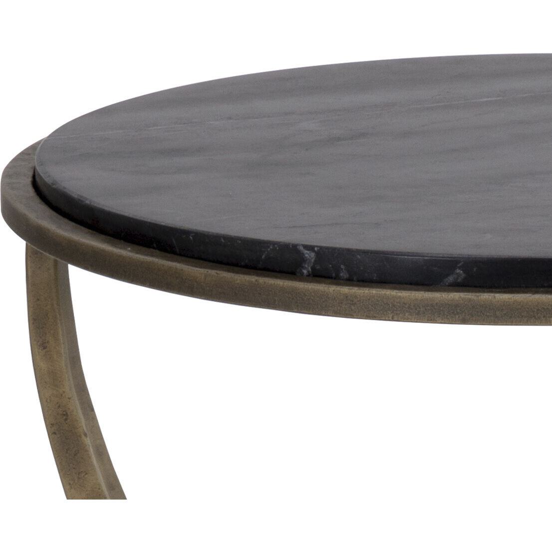 Alicent 24 X 16 inch Black Marble End Table